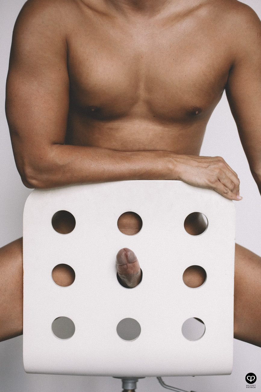 artistic nude asian hunk model guy