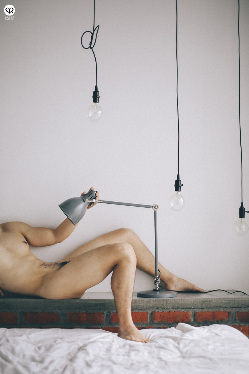 artistic nude asian hunk model guy