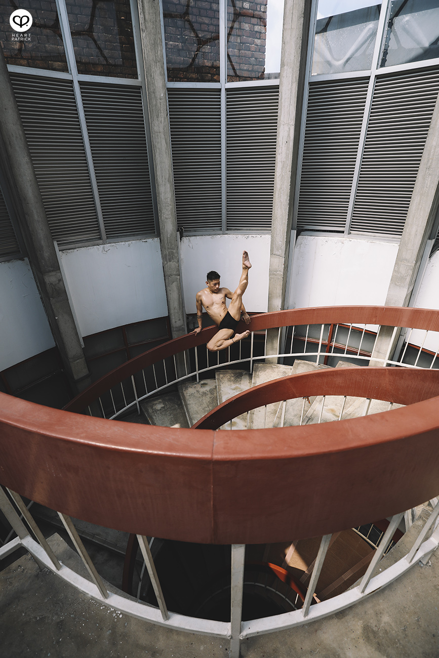somethingaboutpatrick asianboy asianguy portrait dance spiral staircase