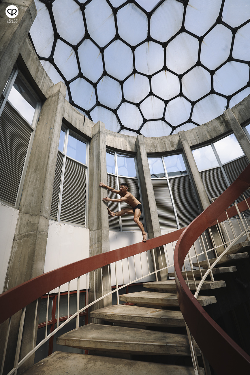 somethingaboutpatrick asianboy asianguy portrait dance spiral staircase