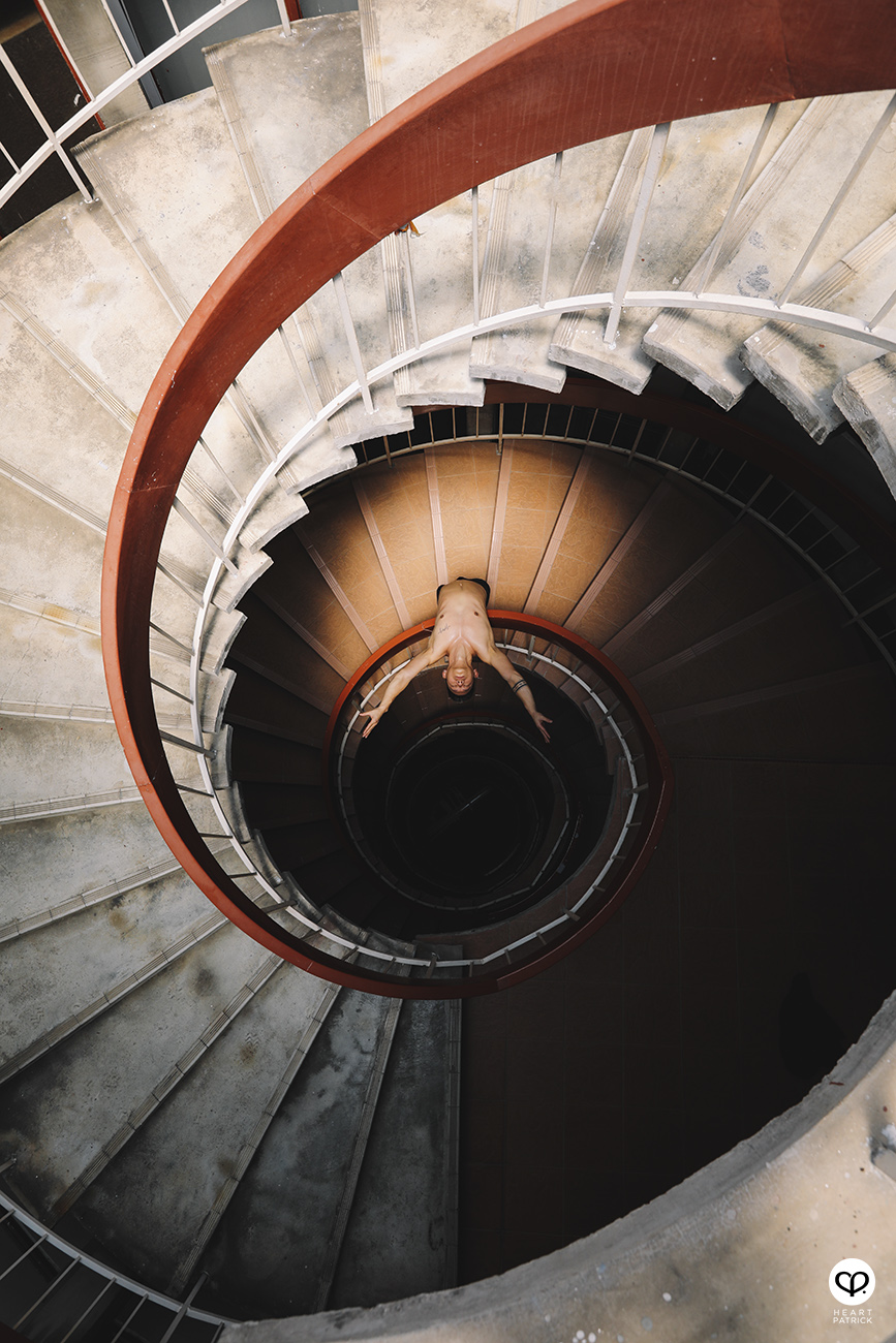 somethingaboutpatrick asianboy asianguy portrait dance spiral staircase