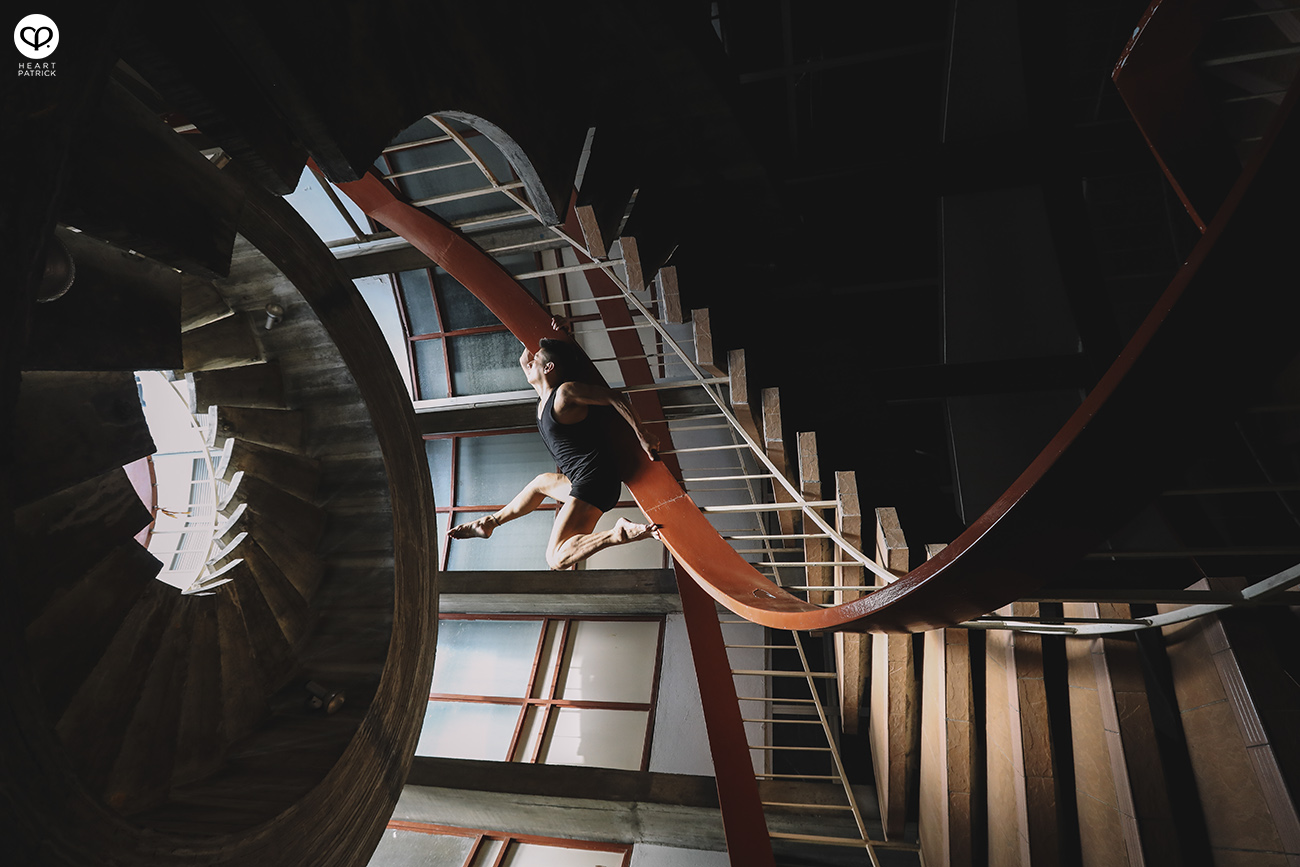 somethingaboutpatrick asianboy asianguy portrait dance spiral staircase