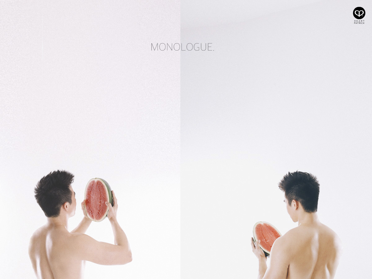 voon khong creative portrait asian male watermelon food fetish fruits